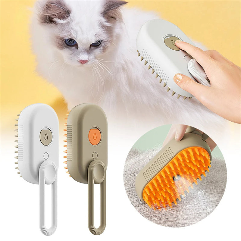 3 In 1 Electric Spray Cat Steam Brush - Vita Trendz